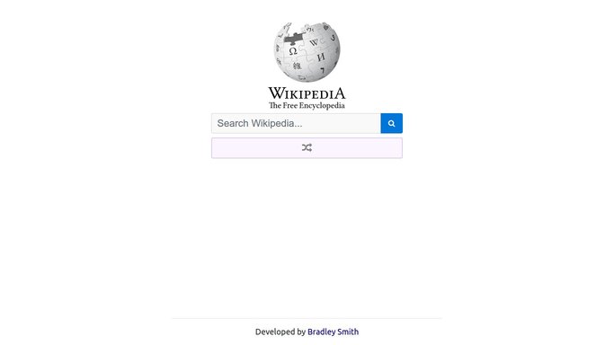 screenshot of wikipedia search and preview article application